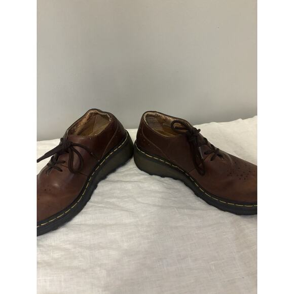 Dr. Martens 3B42 Brown Leather Platform Wingtip Oxford Creepers Women’s Size 8 - Picture 4 of 8